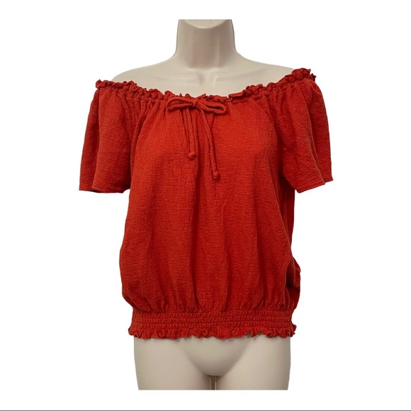 Madewell Texture & Thread Drawstring Top Boho - Picture 2 of 8